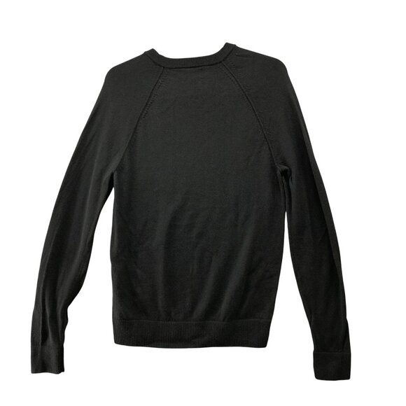 Banana Republic 100% Merino Wool Sweater Mens S Black Crewneck Pullover - Picture 2 of 8